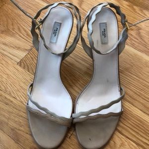 Prada Tan leather strappy heel